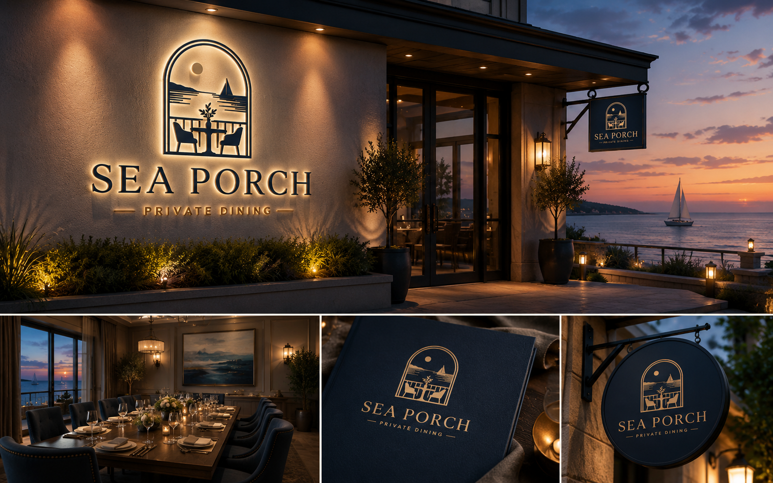 Sea Porch Restaurant Brand Identity