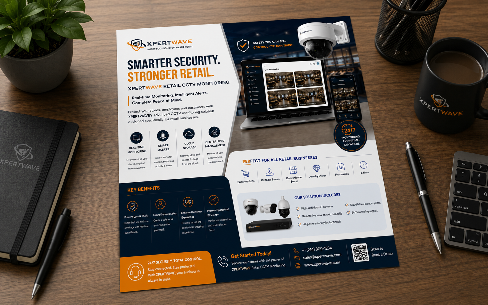 Retail CCTV Monitoring Marketing Flyer
