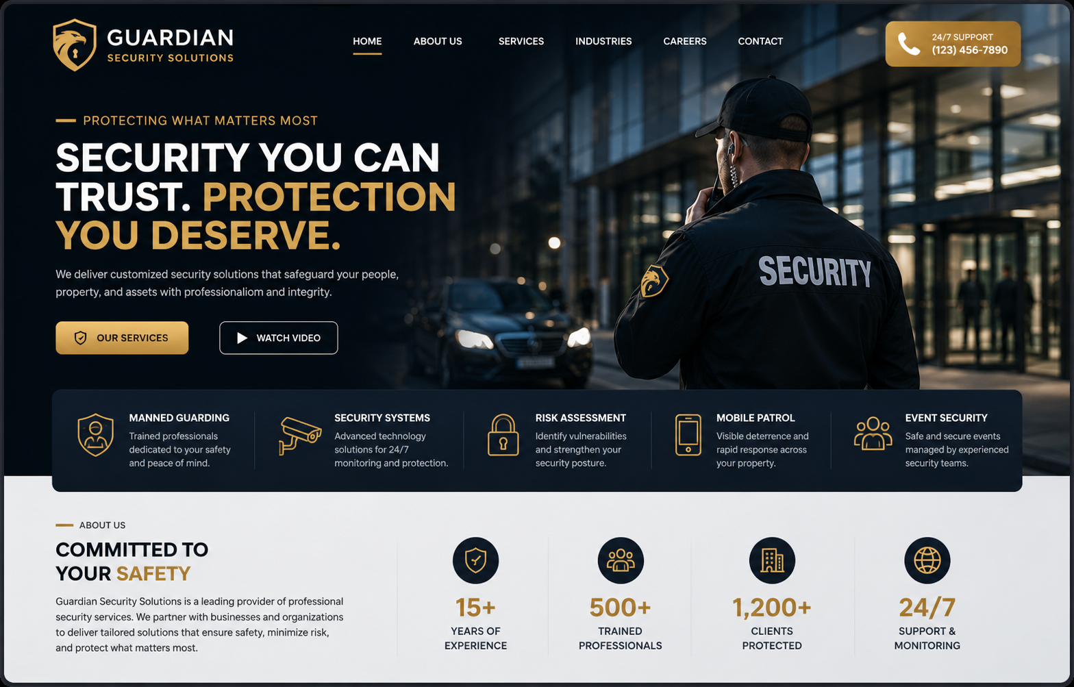 Corporate Security Company Website