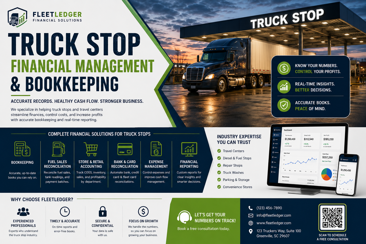 Truck Stop Financial Management and Bookkeeping